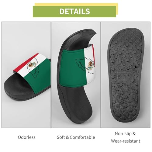 Mexico Flag Mexican Slipper Men Womans Slide Soft Sole Pool Slides Shower Slippers PVC Sandal4