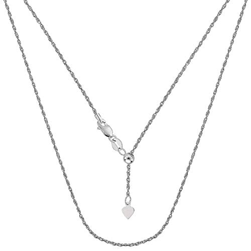ARGENTO REALE| 925 Sterling Silver Adjustable Bolo Rope Chain Necklace| 1.5MM Sterling Silver Rope...