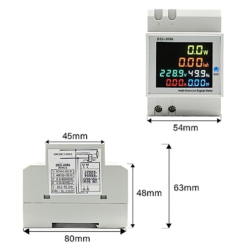 Fréquence volt amp moniteur AC 220V multifonction wattmètre kWh mètre