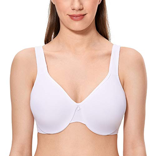 Image of CALVENA Women's Full Coverage Minimizer Bra | Plus Size, Underwire Support, Seamless Smooth Cups, U-Back