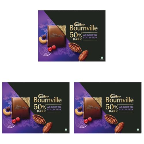 Image of Cadbury Bournville Dark Chocolate Assorted Collection Gift Pack,228 Grams (Pack of 3)