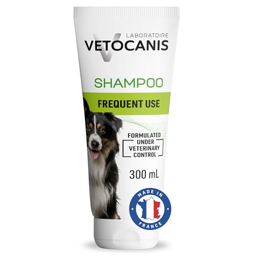 Vetocanis | Champu para Perros Dermoprotector de Uso Frecuente 300 ml | Champu Perro Hidratante y Suavizante a base de Extractos de Aloe Vera | Respeta la Piel y el Pelo | Fabricado en Francia
