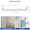 Ranbo Glass Shower Door Towel Bar 24 Inch Stainless Steel Sliding Shower Door Handle Replacement with Brushed Nickel Finish for Commercial and Residential Glass Doors