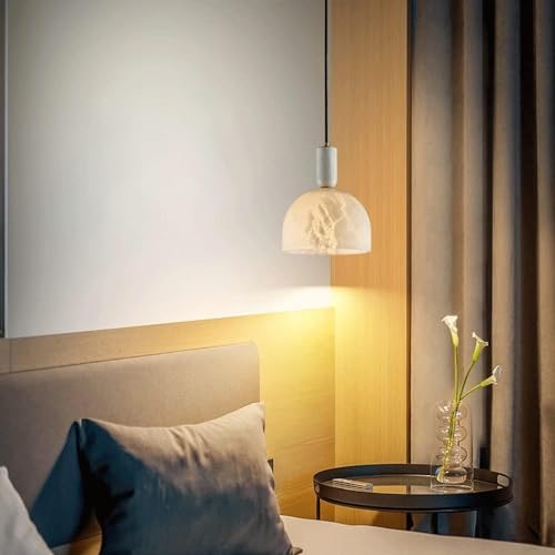 Suspension design minimaliste en marbre véritable avec douille E27 - 2
