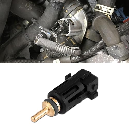 deemars Coolant Temperature Sensor in Lower Radiator Hose, Water Temperature Sensor, Replaces #13627788077, Radiator Coolant Temp Sensor Compatible with E39 E46 E60 E61 E87 E90 F10 3er 5er X3 X5 X6 Z4