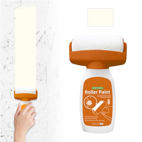 Pintura de retoque blanca, cepillo de reparación de pared con pasta de reparación de pared, color blanco, pintura de pared pequeña, color blanco, pintura para reparación de paredes (beige)