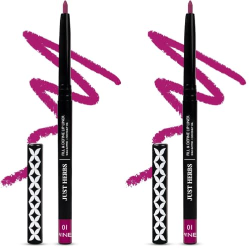 Image of Just Herbs Fill & Define Lip Liner with Shea Butter and Coconut Oil Transfer Proof Long Lasting Creamy Matte Finish Lip Liner