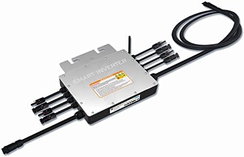 Micro Solar Inverter 1000/1200/1400W,Solar Grid Tie Micro Inverter,Waterproof Ip65 Mppt Dc24-40V Solar Input Ac 120/230V Pure Sine Wave Output,Support Stackable Use,1400W