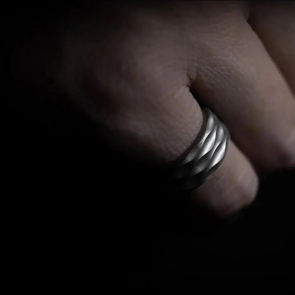 PICHI Stylish Titanium Men's Ring