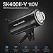 GODOX SK400II-V 400Ws Photo Studio Strobe GN65 Built-in LED Modeling Lamp 5600±200K Strobe Light Photography for Product/Wedding/Portrait