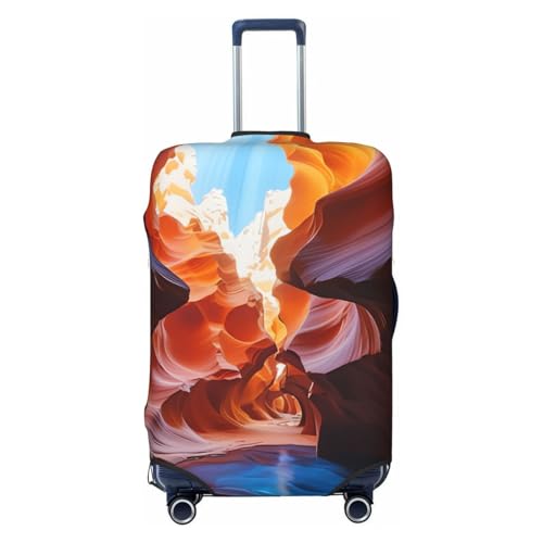 Travel Luggage Cover Suitcase Protector Elastic Washable Antelope Canyon Suitcase Cover Anti-scratch Spandex Baggage Covers Fits 18-32 Inch Luggage