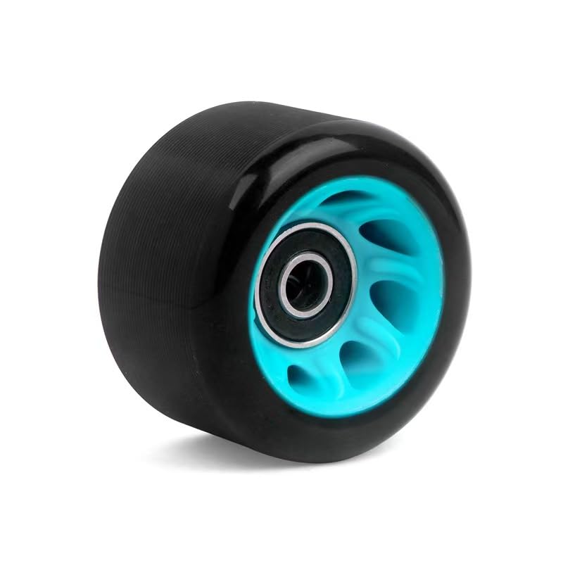 Ruedas profesionales para patines, 58 mm x 32 mm, dureza 88A, material de poliuretano negro y azul (8)