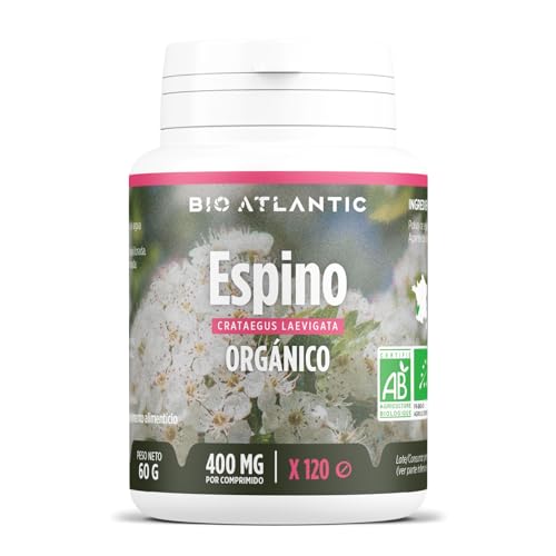 Espino Blanco Orgánico - 400mg Espino Blanco por comprimido - 120 comprimidos