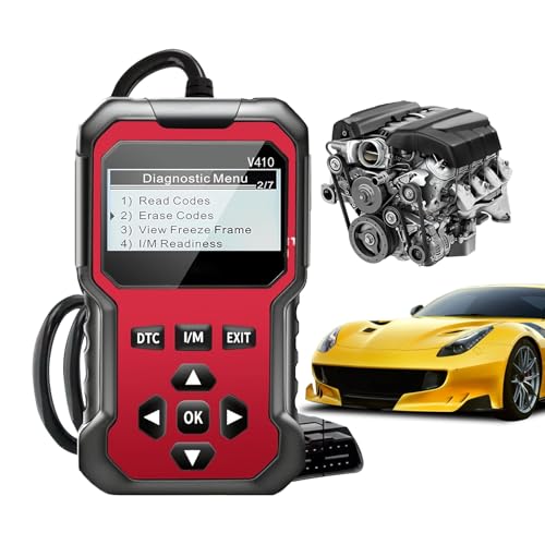 TYUKXJH Escáner de Códigos para Coche - Detector de Comprobación de Códigos de Vehículo en 12 Idiomas | Lector de Averías del Automóvil | Uso en Mecánica Automotriz Motor Camión Casa Garaje Taller