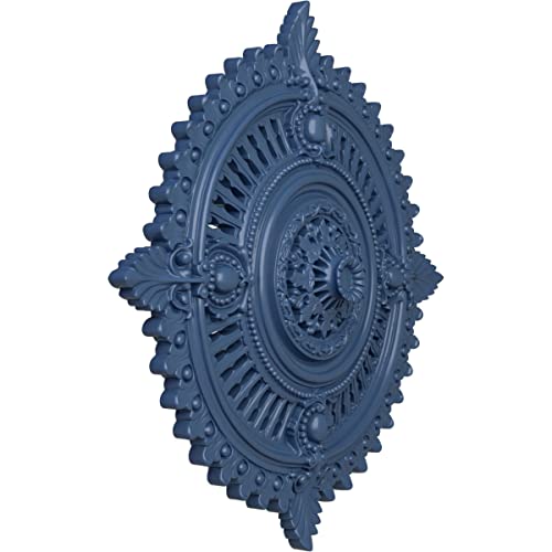 Image of Ekena Millwork CM29HYAMF 29 1 /8 inchOD X 1 1 /4 inchID X 4 inchP Haylynn Ceiling Medallion Fits Canopies Up To 1 1 /4 inch, Americana