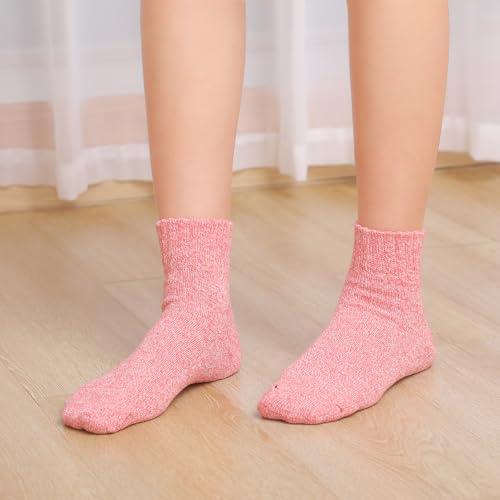 Image of Wool Socks for Women - Womens Wool Socks Winter Sock for men Warm Thick Knit Soft Vintage Casual Crew Sock