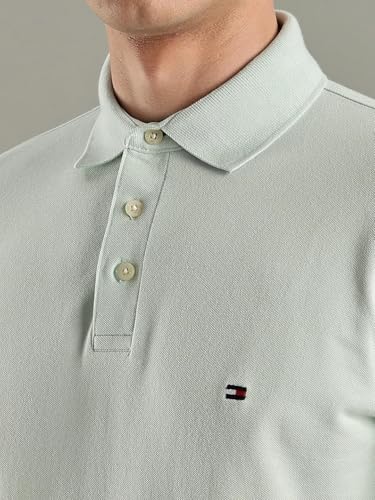 Image of Solid Slim-Fit Cotton Polo T-Shirt