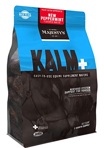 Majesty's Kalm+ Peppermint Wafers - Horse/Equine Balanced Behavior & Nervous System Function Supplement