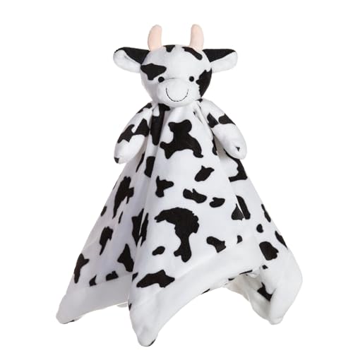 Image of Apricot Lamb Soft Stuffed Animals Cow Security Blanket Plush Lovey 14''