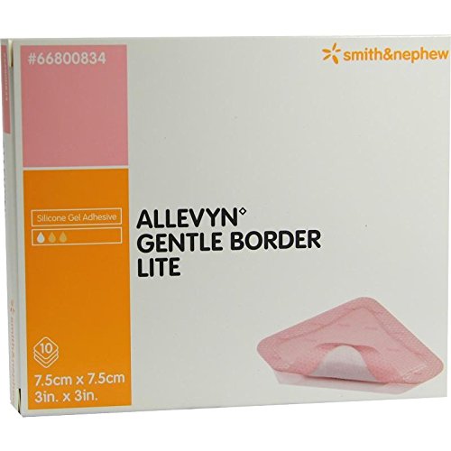 ALLEVYN Gentle Border Lite 7,5x7,5 cm Schaumverb. 10 St