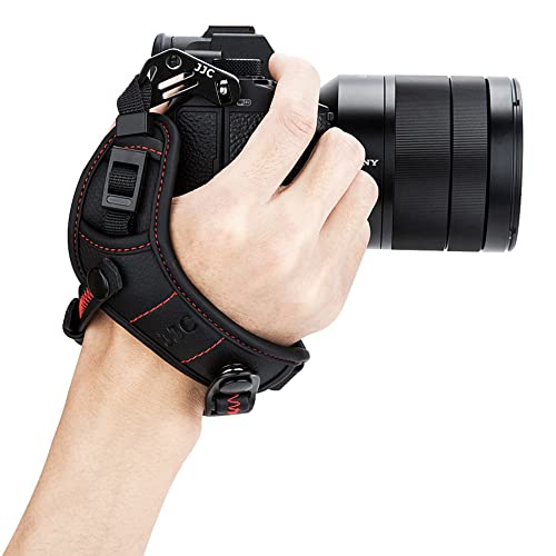 Image of JJC Deluxe Mirrorless Camera Hand Grip Strap for Canon EOS R6 R5 R10 R7 R8 | for Canon R6V M50 M6 Nikon Z8 Z9 Z7II Z6 III II Z5 Z50 Z30 Zf Zfc Fuji X-T5 X-T4 X-S20 X-T50 X-T30 X-T20 X-M5 X-E4 X-H2 X-H2S