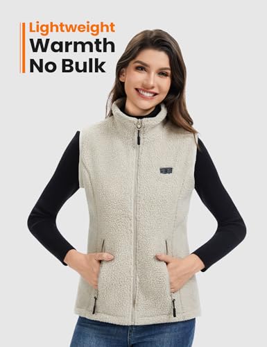 Image of Heated Vest Women with 18400mAh 7.4V Battery,Fuzzy Fleece Warming Vest with Pockets, Washable Electric Vests