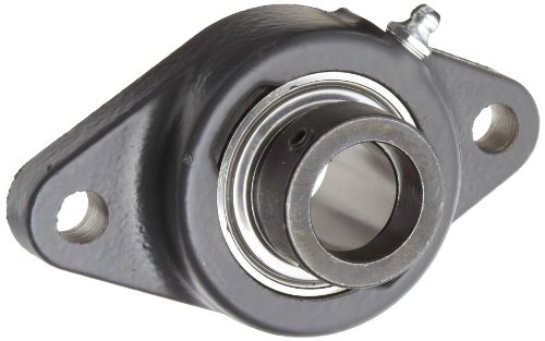 Timken RCJT5/8 Flange Unit, 2 Bolt Holes, Industrial-Duty, Relubricatable, Non-Expansion, Cast Iron, Eccentric Locking Collar, Inch, 5/8