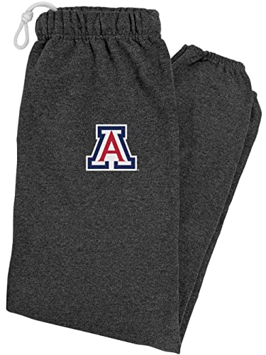 LOGOVISION University of Arizona Primary Logo Mens Jogger Sweatpants, Charcoal Heather, Small