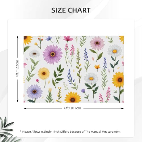 Drapeau extérieur double face floral 1,2x1,8m en polyester résistant - 4