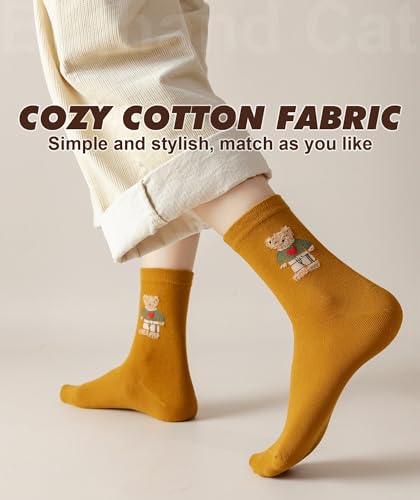 Image of IIG 5 Pairs Womens Novelty Cute Crew Socks Colorful Funny Ankle Socks Gifts for Womens Socks
