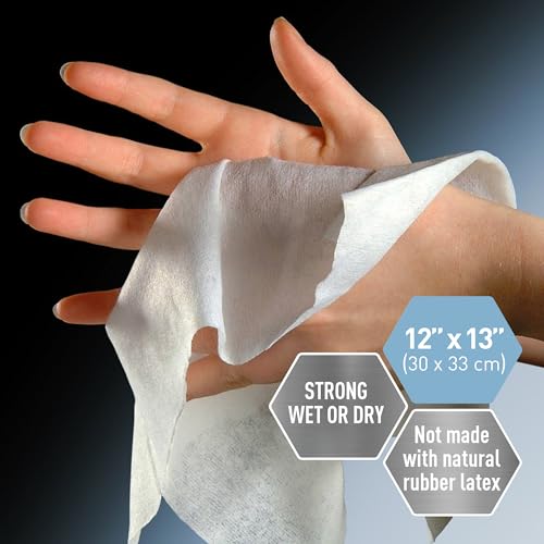 Image of MED PRIDE Premium Spunlace Towels, 12 Packs of 90 (1080 Towels), 12 inch x 13 inch, Ultra Soft, Disposable, Durable, Multipurpose, Lint-Free, Latex-Free