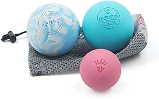 KSONE Lacrosse Massage Ball Set - Muscle Massage Roller- Deep Tissue Balls -Hard and Soft Massage Ball with Mini Ball