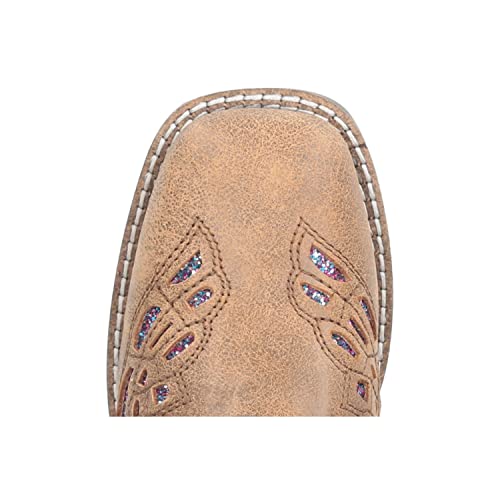 Smoky Mountain Boots Girls' Trixi Western Boot, Little Kid, Brown Distress/Purple, Medium, Size 2 US2