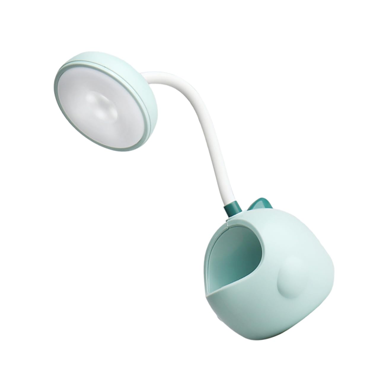 Table Lamp 1 Soporte para bolígrafo de Dinosaurio, Mesa Blanca, Escritorio, lámparas LED de Escritorio, lámparas de Lectura para Estudio, lámparas de Mesa, luz de Mesa de Dibujos Animados de plástico