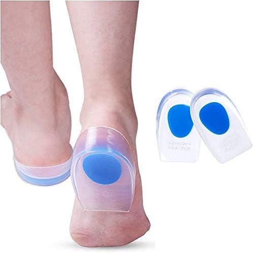 Secret Treasure Minnesota Silicone Heel Cups for Pain Relief - Protectors for Sore or Bruised Feet, Spurs - Best Insole Gels Pad (Unisex, 1 Pair)