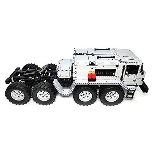 Onenineten Technik 8x8 Militär-LKW mit Anhänger Bausteine, 2.4Ghz RC Ferngesteuertes LKW Modell Bausatz mit 9 Motoren… – Bild 8