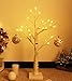 Produktbild Lewondr LED Birch Tree Lights, 24 Inch Battery Powered 24 Bulbs Decorative Branch Lights Wedding Money Tree Table Lamp Centerpiece Home Christmas Party DIY Decorations Ornament Holder - White