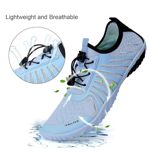 Image of YALOX Water Shoes Men's Women's Swim Shoes Outdoor Beach Barefoot Quick-Dry Aqua Pool Socks Swimming Yoga Surfing Exercise