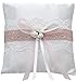 ZauberDeko Ringkissen Marina Vintage Weiß Rosa Hochzeit Braut Traukissen Ringe