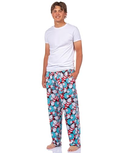 Dr. Seuss Pjs Mens Cat in The Hat Thing One Thing Two Lounge Pajama Pants2
