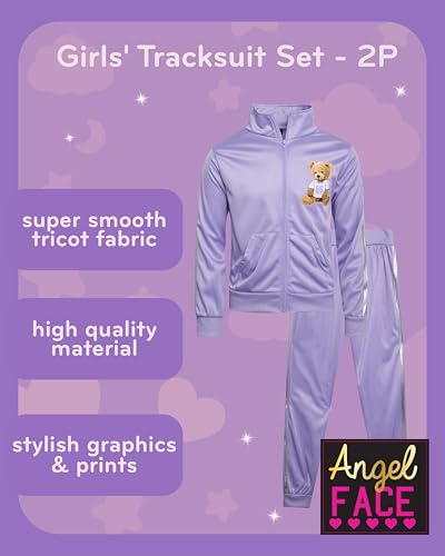 Angel Face Girls' Tracksuit Set - 2 Piece Tie Dye Tricot Zip Sweatshirt and Joggers (7-12)2