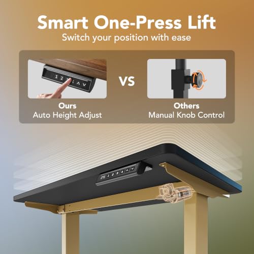 Image of HUANUO 48x24 Inch Electric Standing Desk, Height Adjustable