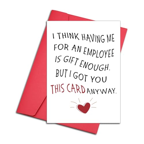 JEWGLO Christmas Card for Boss Card, Boss Birthday Card, Funny ...