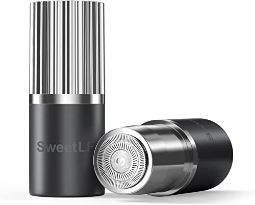 Sweetlf Mini rasoir électrique portable sans fil pour homme - Rasoir rotatif pour cheveux secs et humides - Étanchéité IPX7 - Rechargeable de type C - Pour voyage Cover