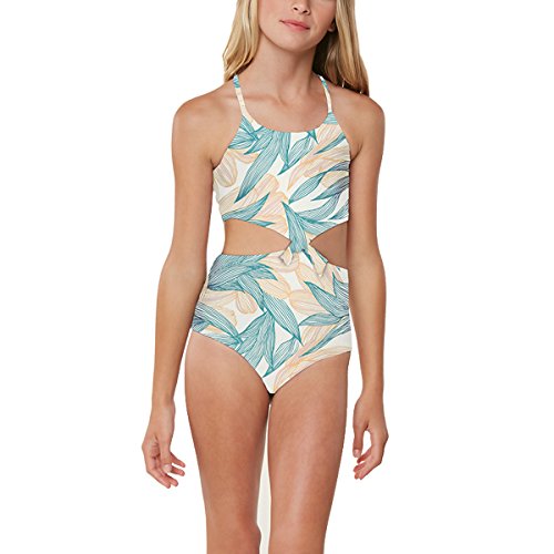 O'Neill Girls' Bethany Swim One Piece, Island Turquoise, 7