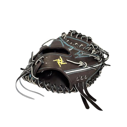 野球 要 KANAME 硬式キャッチャーミット 捕手用ミット TYPE-C200 小さめ 縦型 ポケット深め 限定カラー ダークブラウン 高校野球対応 薬指リング クッションパッド 日本製 4枚目