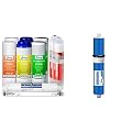 iSpring F10KU 1-Year Replacement Supply Filter Cartridge Pack Set, 10 Piece, White & MC7 Reverse Osmosis (RO) Membrane Replacement 75 GPD, 11.75” X 1.75”, Blue