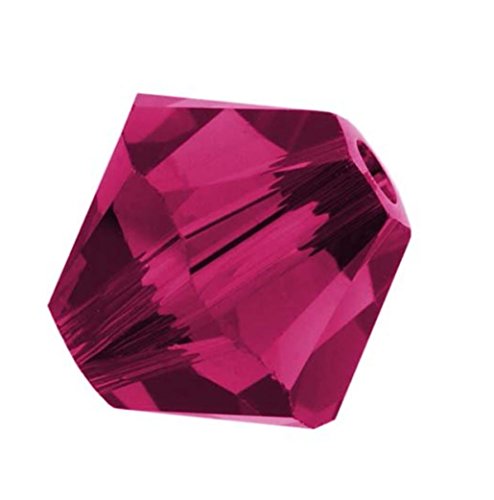 100pcs x Genuine Preciosa Bicone Crystal Beads 4mm Ruby Alternatives For Swarovski #5301/5328 #preb435