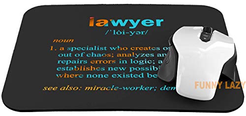 Law Mousepad Lawyers 9 Inch Mouse Pad - Lawyer Definition Funny Attorney Gift Mousemat Mouse Mat For Law Student Motivation Black Poster #TOP1