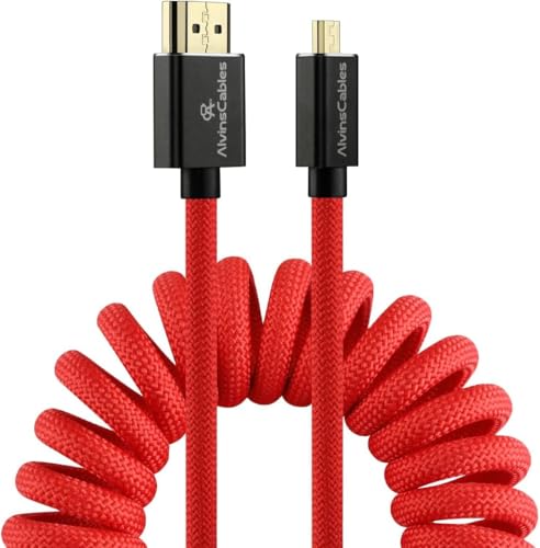 Alvin's Cables 8K 2.1 Micro-HDMI - tHDMI ґgRCP[u 48Gbps 8K@60Hz 4K@120Hz 240Hz Canon-R5CAR5AR6p Atomos-Ninja-VAbh s^Cv